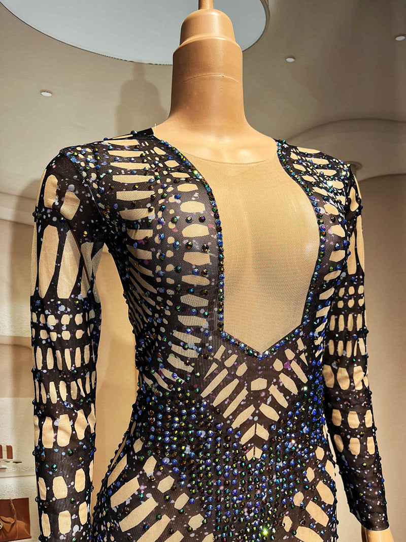 Prism Zip Long-Sleeve Jumpsuit