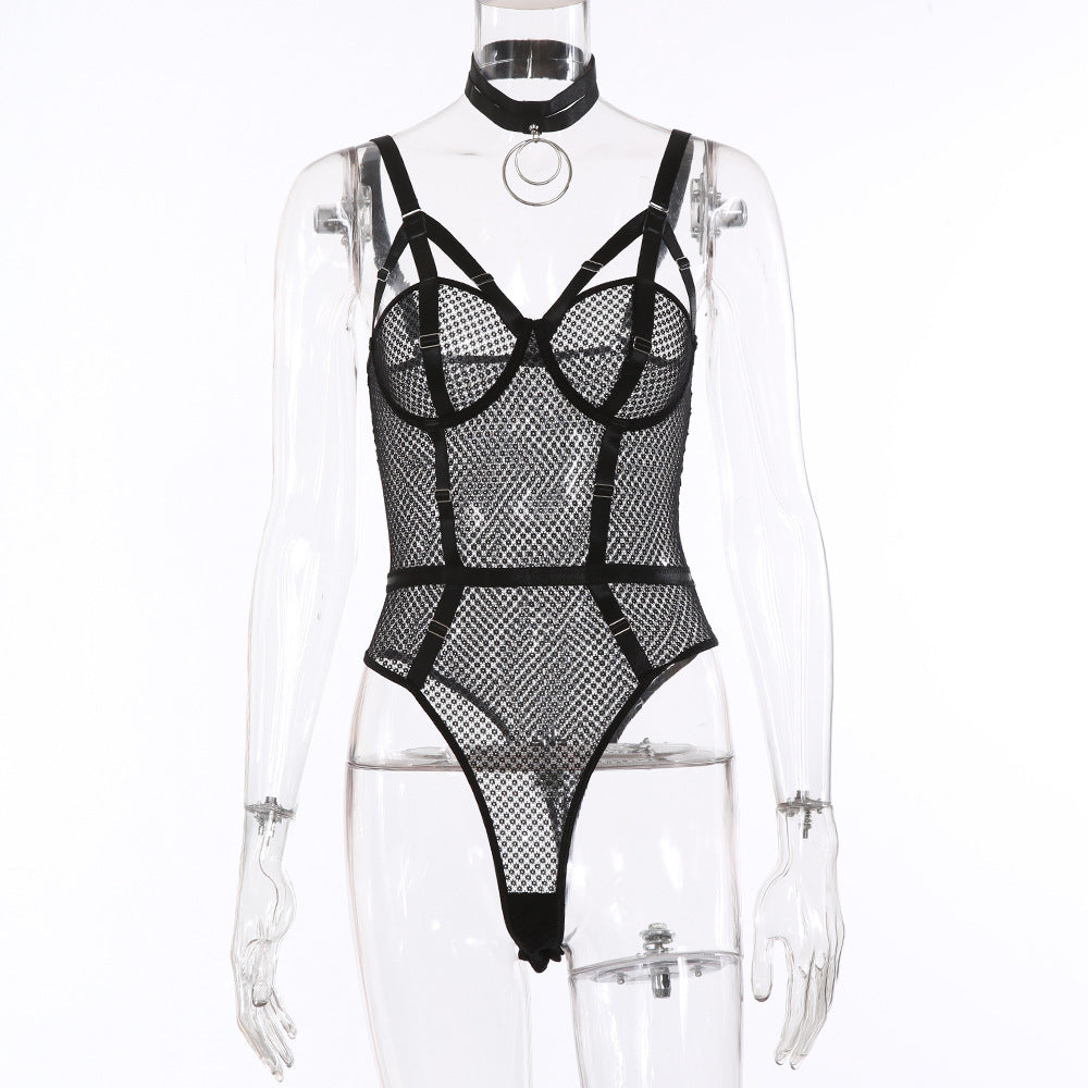Mirage Sculpt Lace-Mesh Bodysuit
