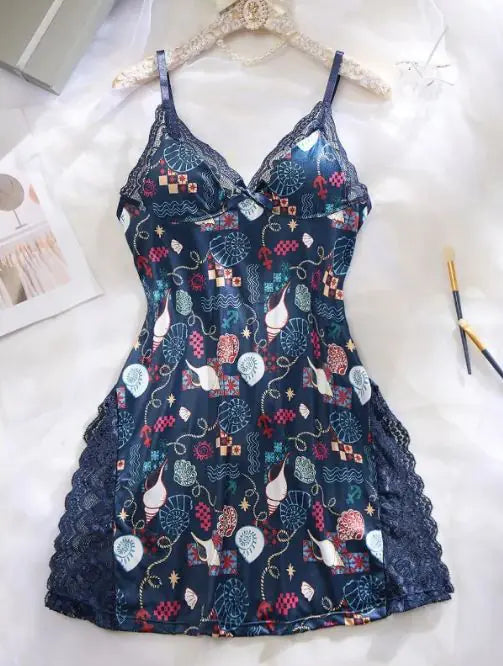 Midnight Reverie Lace Nightgown