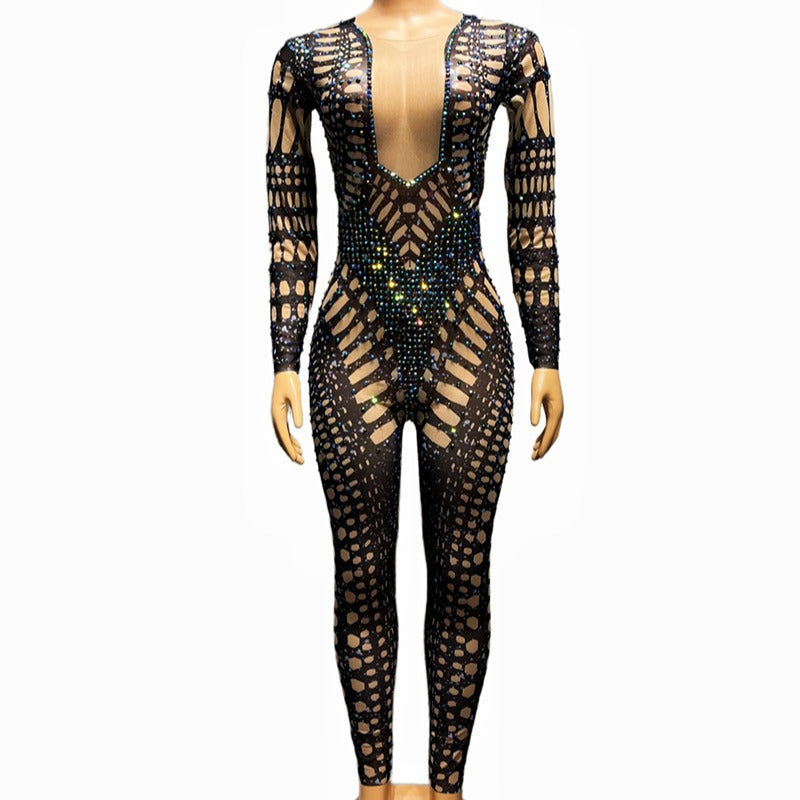 Prism Zip Long-Sleeve Jumpsuit